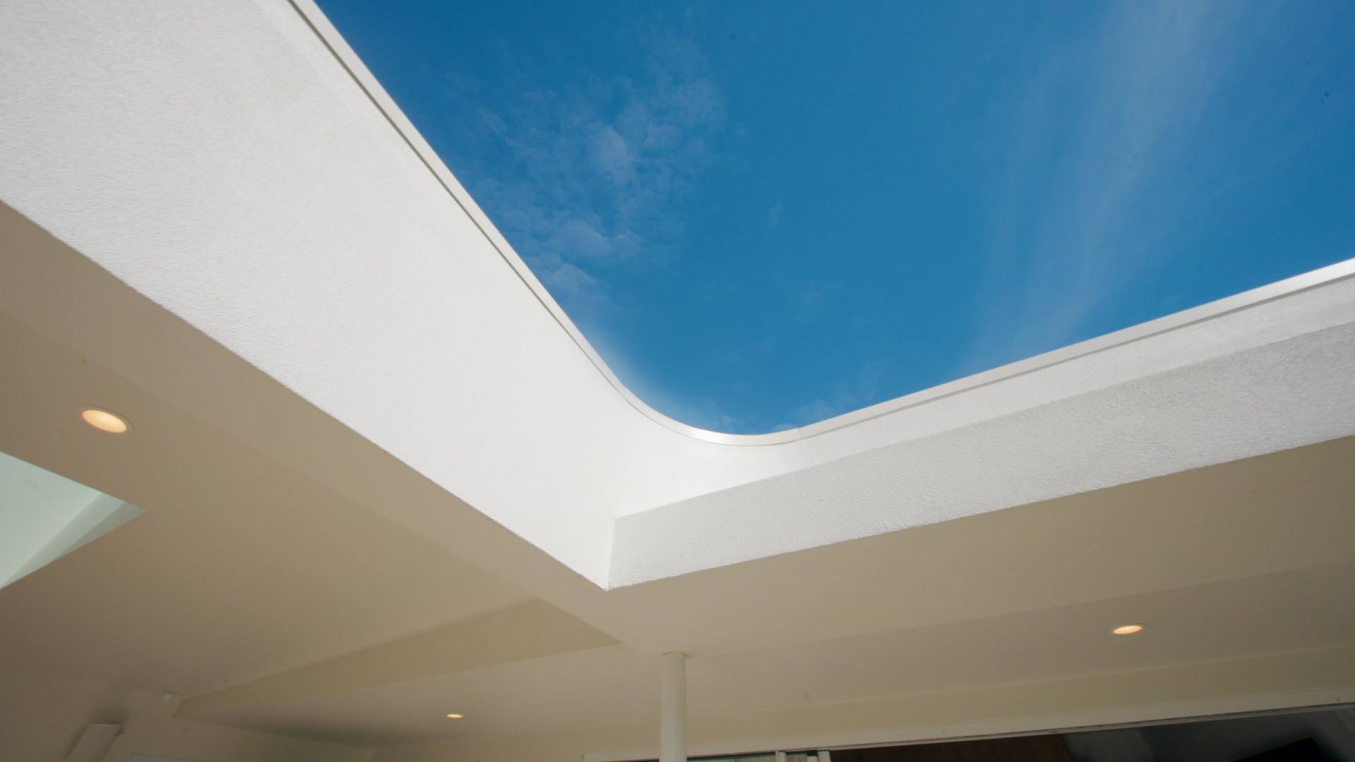 Skylit alfresco ceiling